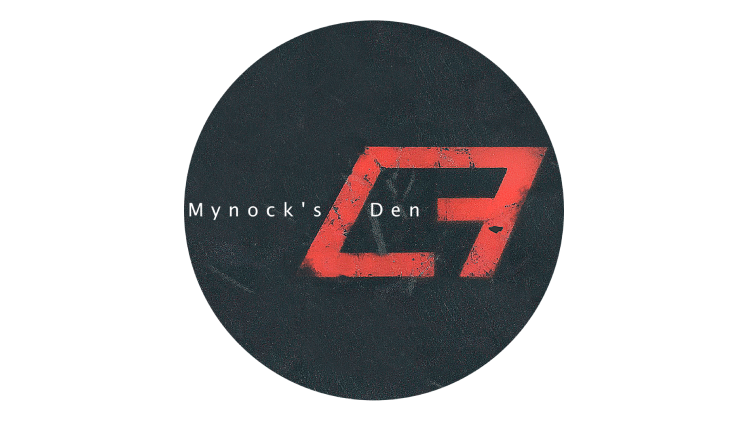 Logo de Mynock’s Den.